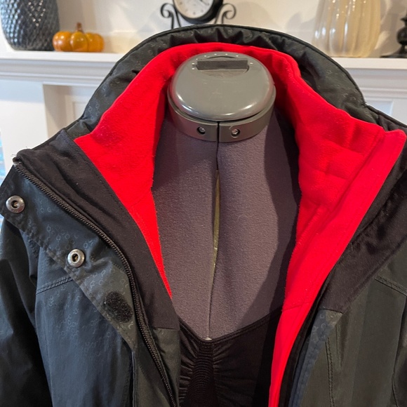 Columbia Black/Red 3-in-1 Coat Jacket Omni-Tech Waterproof Interchange Small SKI - Picture 8 of 12